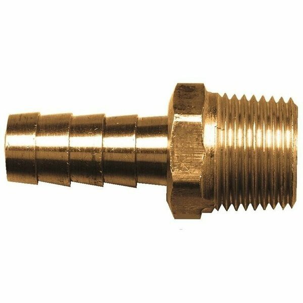 Fairview Pipe Coupler, 1/8 in, Hose Barb, 1/4 in, MPT, 1000 psi Pressure, Brass, Fairview Fittings & Mfg, Mfr#: 125-2BP